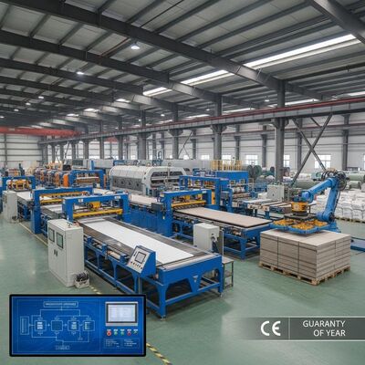 Línea de producción de tablas de fibra de cemento de 2000 metros cuadrados que incorpora el estándar CE y la garantía de 1 año optimizada para tablas consistentes