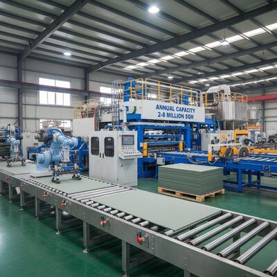 Capacidad anual de 2-8 millones de m² Línea de fabricación de láminas de fibrocemento semiautomática con alta automatización y sistema de control PLC