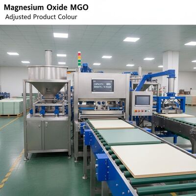 Línea de producción de tableros de MgO totalmente automática con color y capacidad de producto ajustados 600 hojas 8 horas para uso industrial