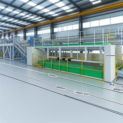 Línea de producción de tableros de fibrocemento ignífugos con 2400 mm de largo y 1200 mm de ancho