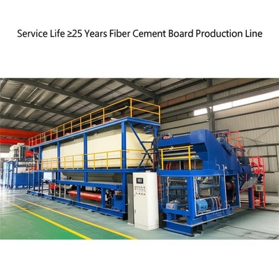 Vida útil del servicio ≥25 años Línea de producción de tableros de fibrocemento con aislamiento acústico ≥45dB Conductividad térmica ≤0.25W/mk
