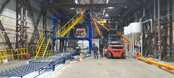 Línea de producción automática de muebles XPS para aislamiento de baldosas, 380v