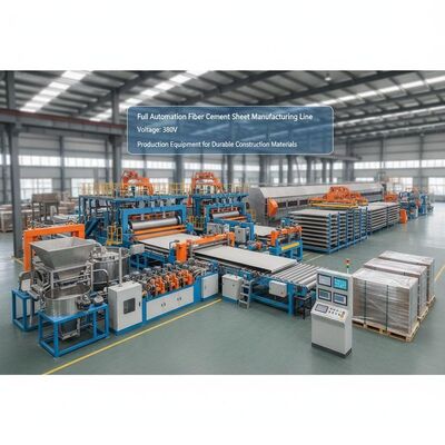 Línea de fabricación de placas de fibrocemento de automatización completa Voltaje 380V Equipo de producción para materiales de construcción duraderos