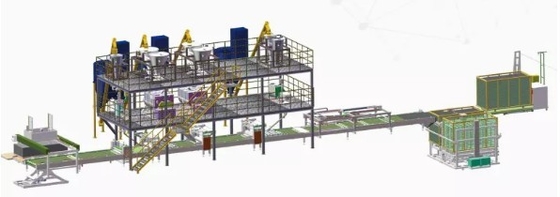 Máquina de fabricación de cartón de 1-10 mm / Máquina de producción de cartón de madera dura para el polvo de sierra Mgo Mgcl