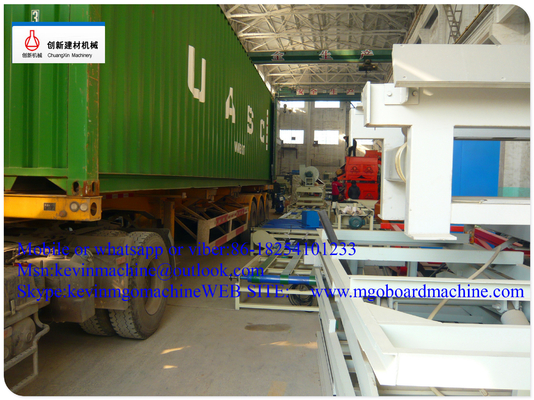 Cadena de producción incombustible automática del tablero del MgO equipo de fabricación del panel de pared