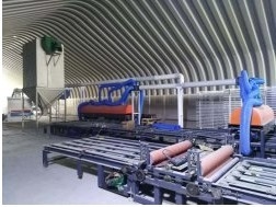 Malla del vidrio de fibra de 6 capas que enarena la cadena de producción del tablero del Mgo produciendo los paneles de pared